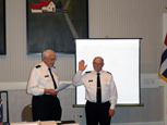 Officer being sworn into office
